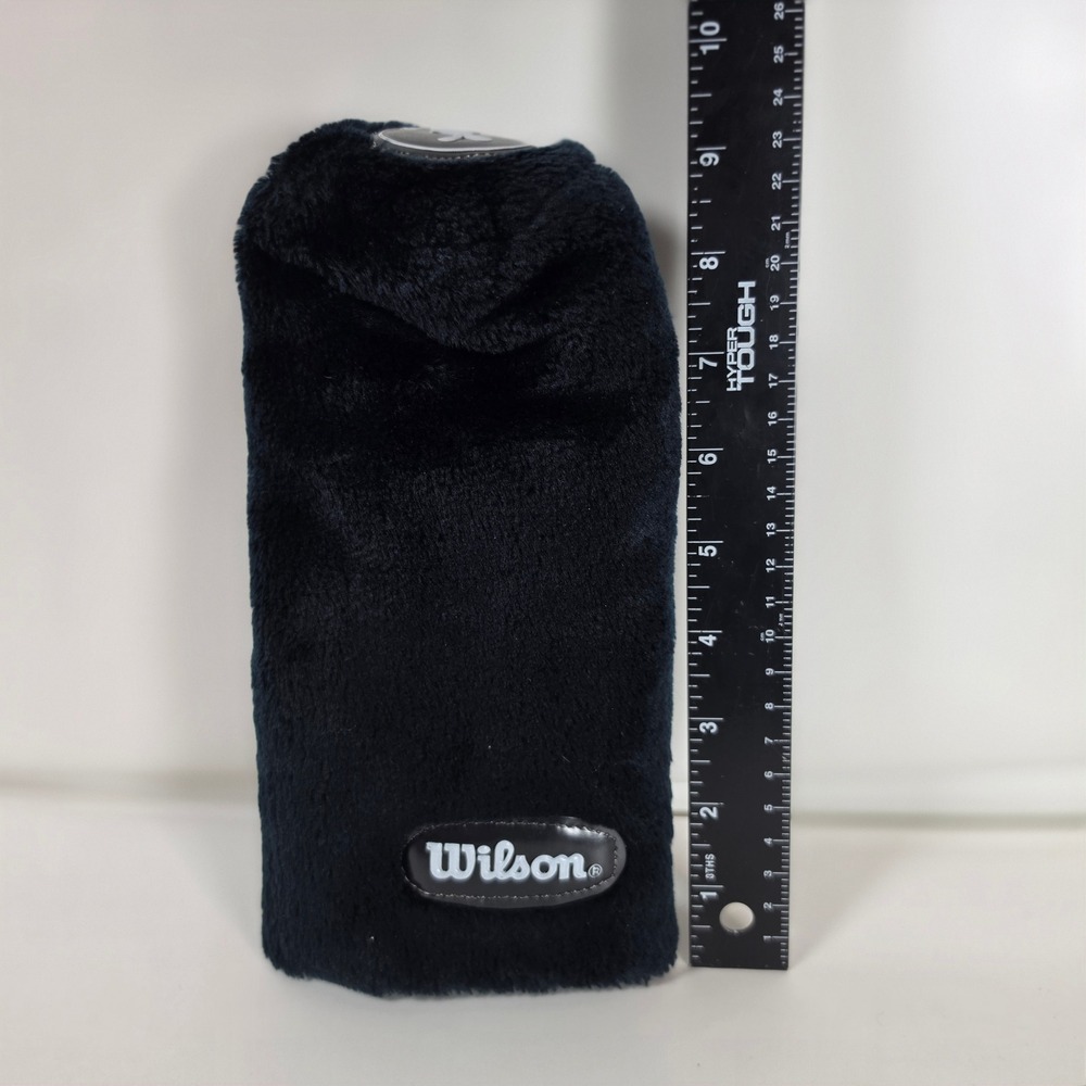 Wilson Golf Club Head Cover X Black Plush Fuzzy Fur Fairway Wood Hybrid Replace - Picture 5 of 7
